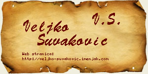 Veljko Šuvaković vizit kartica